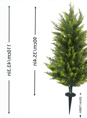 亚插马逊爆款H00934仿真绿植地柏树盆黄杨水草假花假树家居园林景