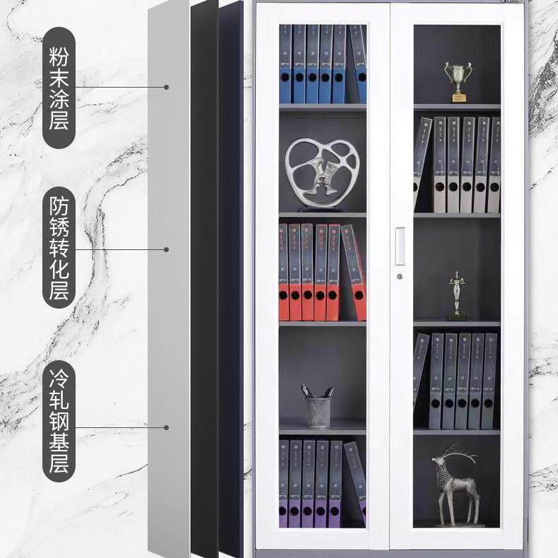 钢制柜铁间皮更衣柜车员工储物办柜健身房柜带隔衣YYM橱公柜文板