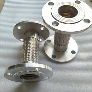 金属工管大口径编织波纹管业法兰式不锈钢波纹软管304DN65*150金