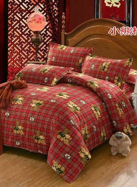 GZ面6M绒0加厚纯棉布被套单件100180x22x240保暖老式被罩无品牌/