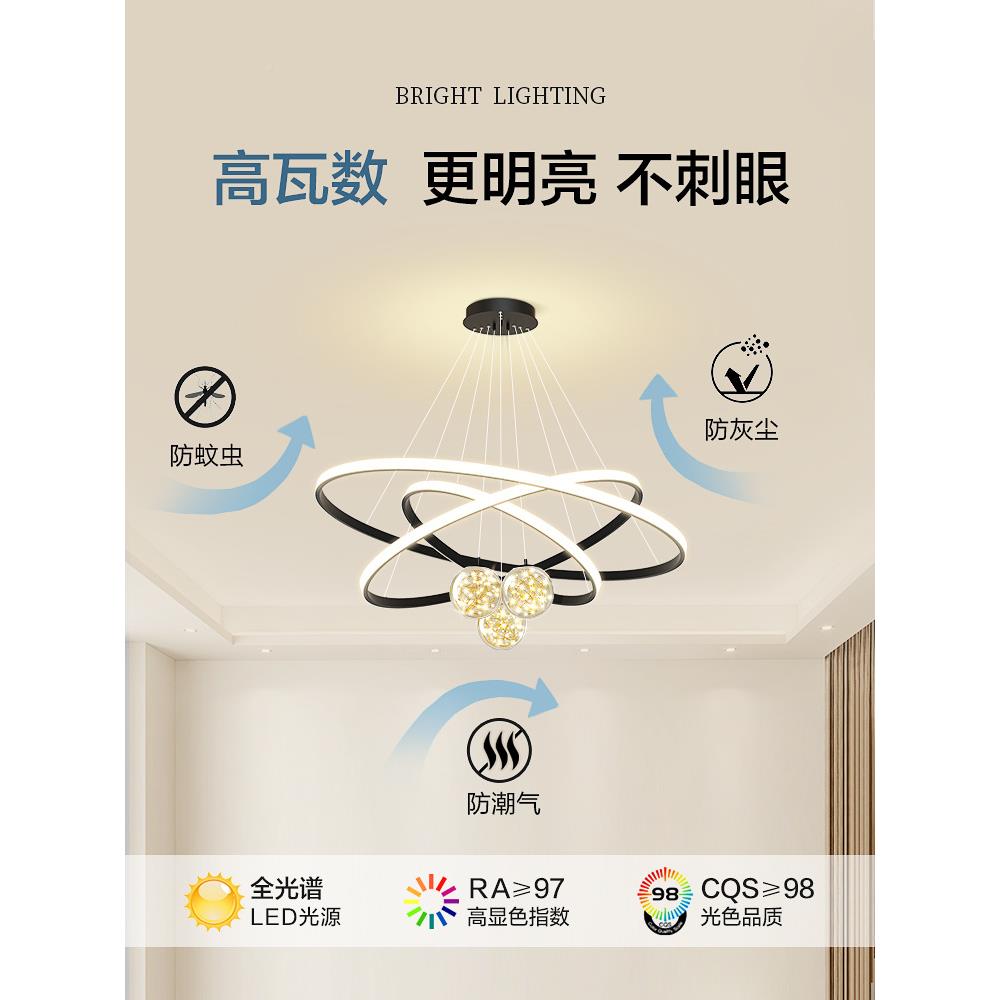 客厅吊-8801灯灯楼梯间oft复式别l墅挑空室主卧餐厅吸顶具现代简