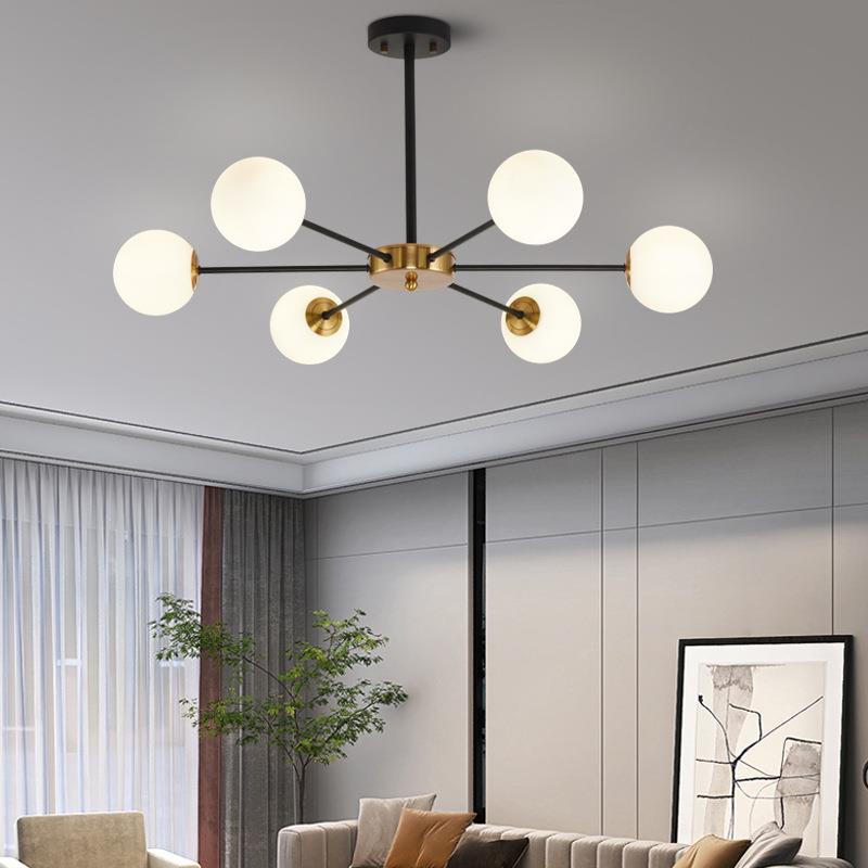 现代约气灯魔豆ZS-1340吊灯简轻奢创饰意餐厅卧室大客厅灯具玻璃