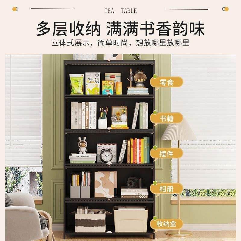新款藤编柜子防尘书置架多用物层柜展PIK示柜落地柜家客厅收纳柜