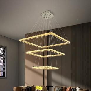 式 楼吊灯现代轻奢别墅创意客厅灯酒店大堂售楼l部oft复996楼梯吊