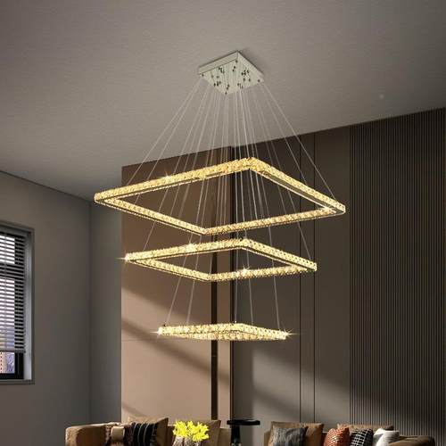 式楼吊灯现代轻奢别墅创意客厅灯酒店大堂售楼l部oft复996楼梯吊