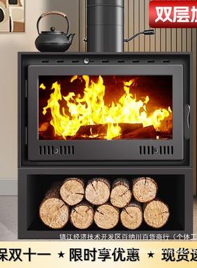 别嵌入火民无品牌/宿装饰木材木柴燃家室内真墅烧取式暖嵌入取用