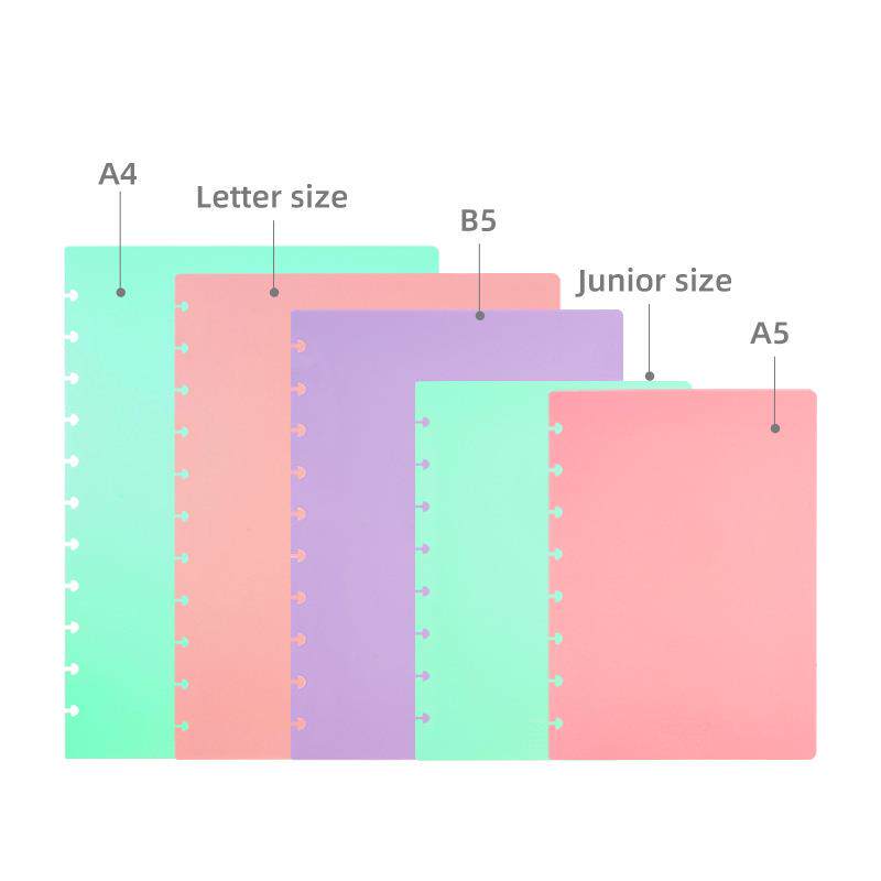 RINNOTE学生A4B5A5笔记日塑记本可拆卸备用料外G壳蘑菇孔记本事本