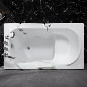 老人缸无障碍泡侧开门666步入家用深坐式 小户型 亚克力按摩浴缸式