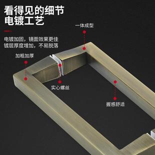 04不锈钢玻璃门卫拉手酒店间浴大室门把手生拉PCS手方管五金把手
