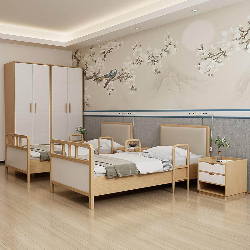 老年寓实木单人床适老化具手养老院专公用老年人家带YNN扶自理床
