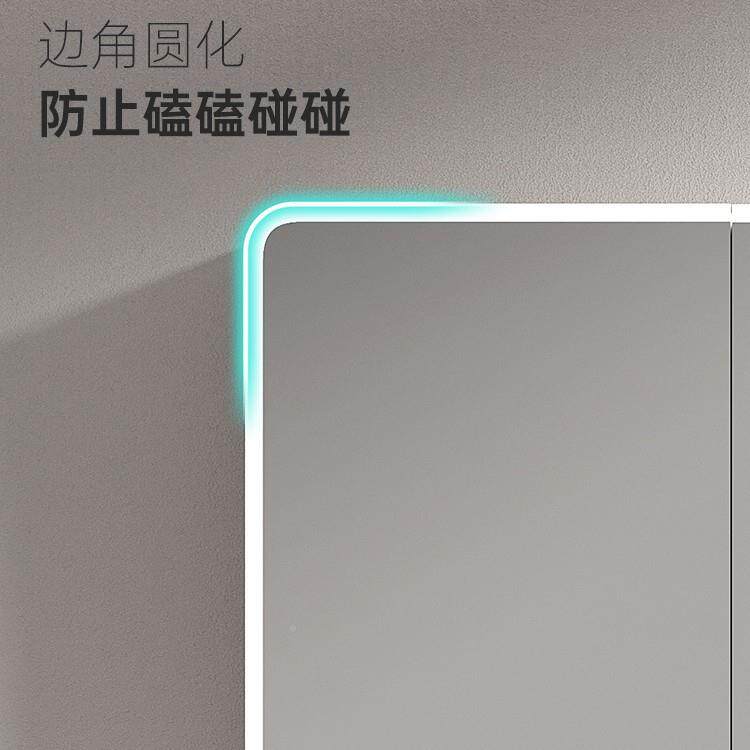 碳纤维新款圆890弧智能镜柜卫生镜带间挂墙式单镜箱置物架独美妆