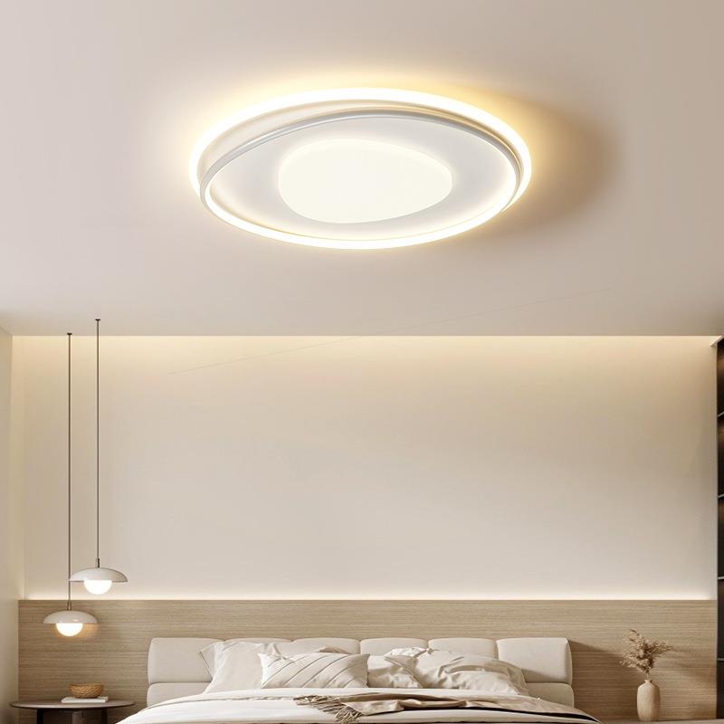 鹅卵石顶客厅现代简约油卧室大气54652吸灯极简奶风大灯厅中山灯