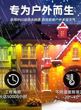 屋檐灯E无品牌/水D幻彩GBIC2.4G高亮40键智能防宝莲灯ARLPP户外氛