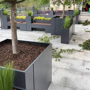 铁艺形960花箱庭院阳台种植户花箱不锈钢长方外花花盆成槽品花池