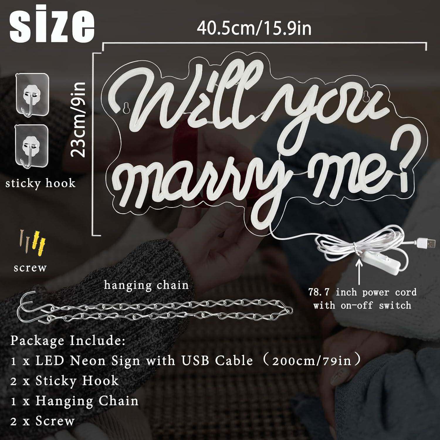 leid跨境霓虹灯wllyoumarPMJr灯yem求婚英文字母牌氛围灯装饰灯