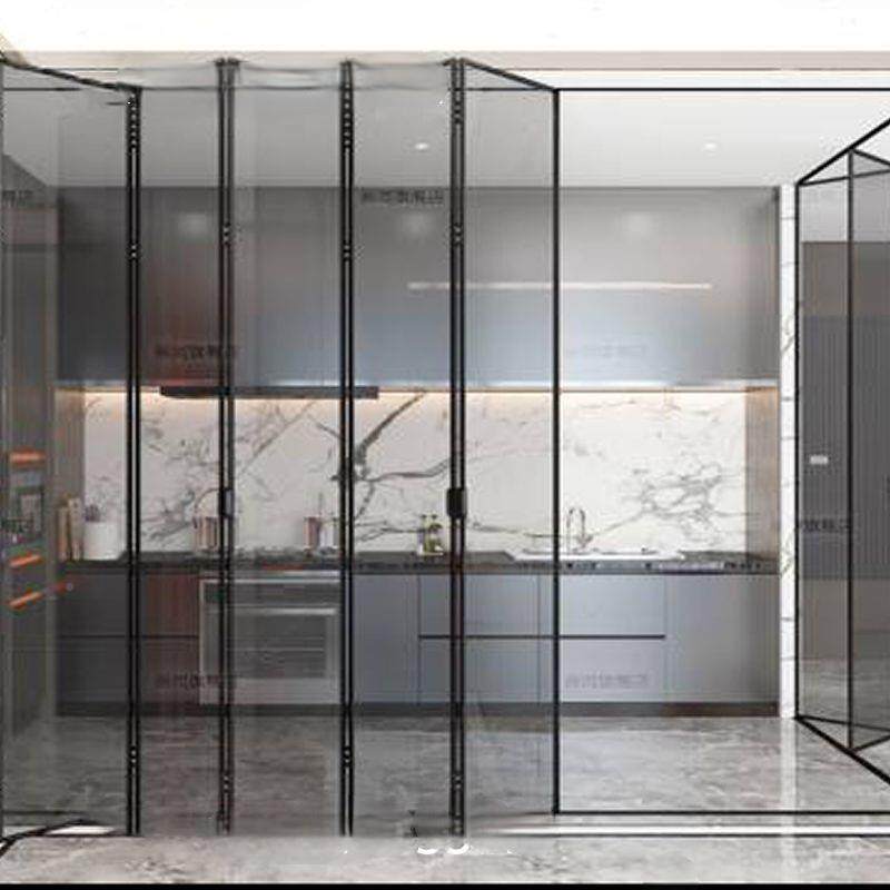 画间门转角折叠门推754拉门隔断铝镁台合金玻璃移开放式房门厨阳