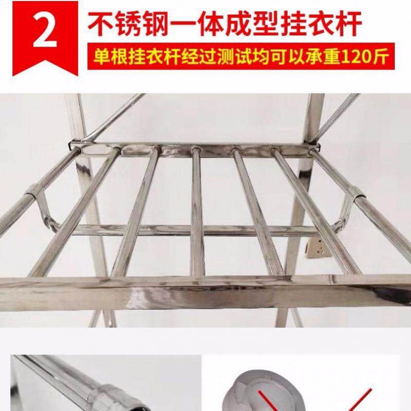不HNA锈钢简钢螺易布衣柜双管框架加粗加固单人拼装收纳挂衣架丝