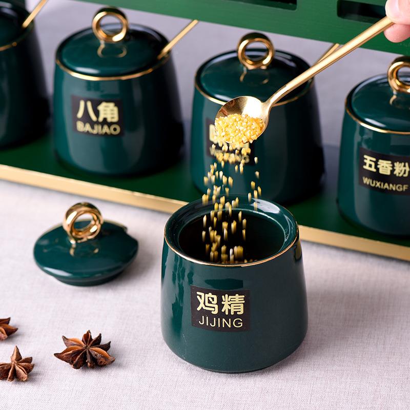 奢厨房调料轻YWH组合套装料盒家用调味料瓶子调料品罐油盐酱醋调