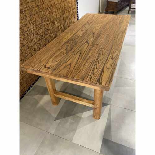6老榆木桌长实板复古简ADX木约平板茶桌条W餐桌家用原木桌吧台大