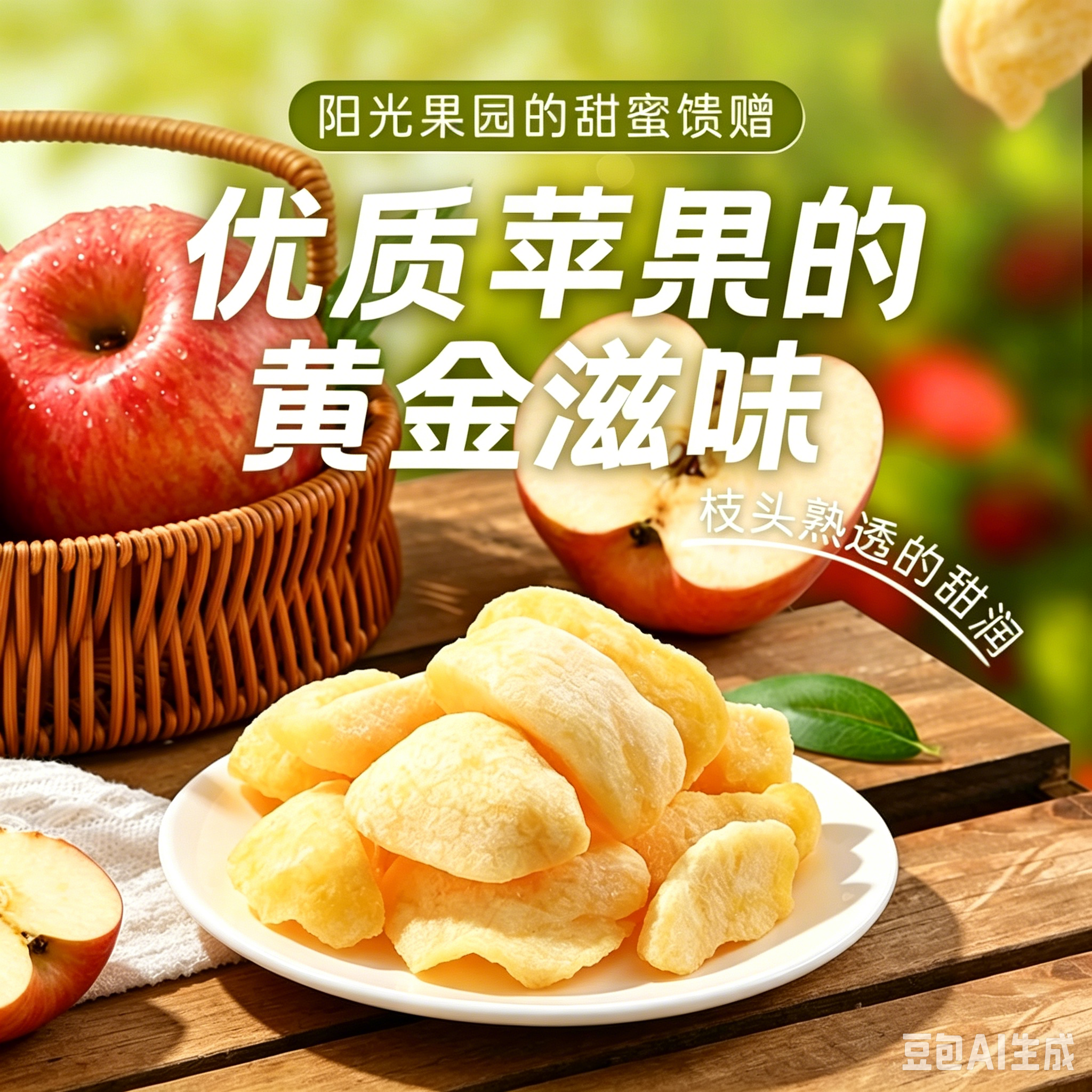 糖渍苹果干大片厚切苹果