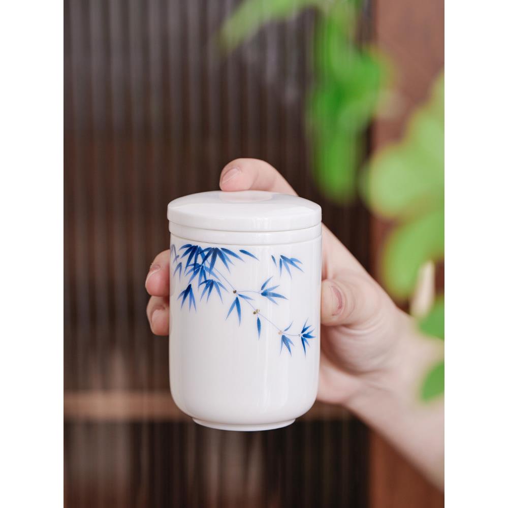 羊脂玉瓷快客杯一壶一杯白瓷单人旅行户外便携随身一人茶杯可定制