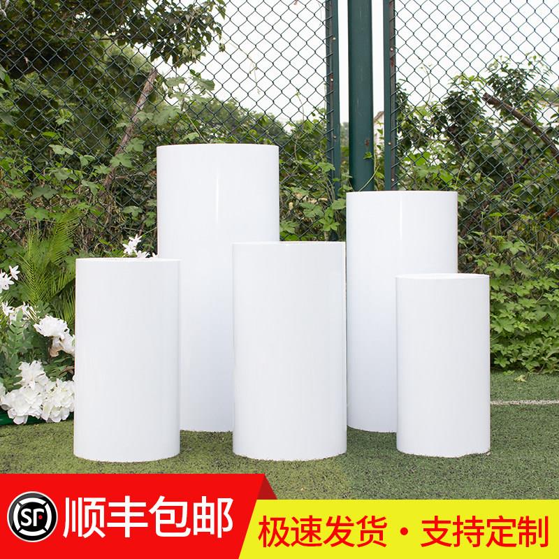 婚庆道具新款甜品台柱子婚礼订婚宴布置铁艺国庆圆柱圆形立柱路引