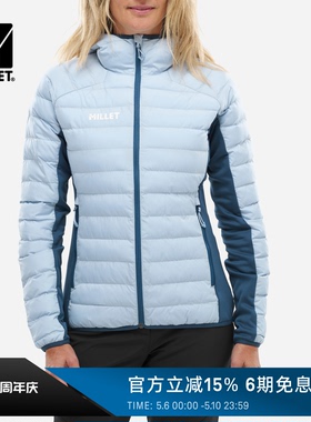 MILLET觅乐FITZ ROY保暖轻薄连帽女士棉服户外登山徒步MIV9889