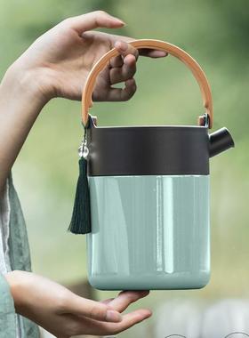 自焖得茶壶家20538用31不锈钢保壶茶水分离大容量养温生6闷茶泡茶