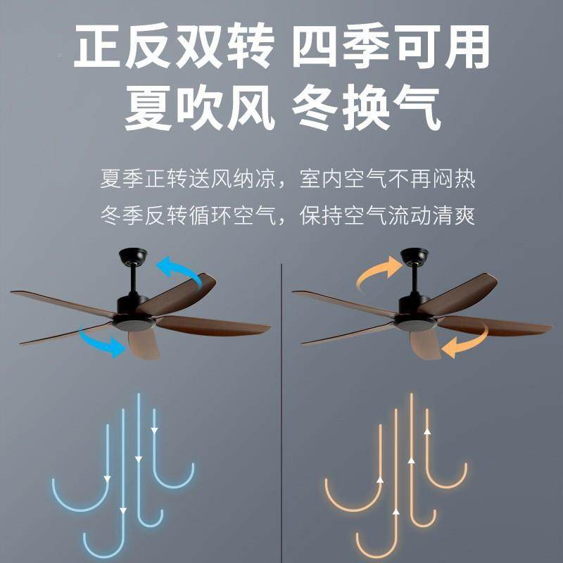 56寸商用复古吊顶力风扇用餐厅灯客厅无电风扇大风静373音工家业