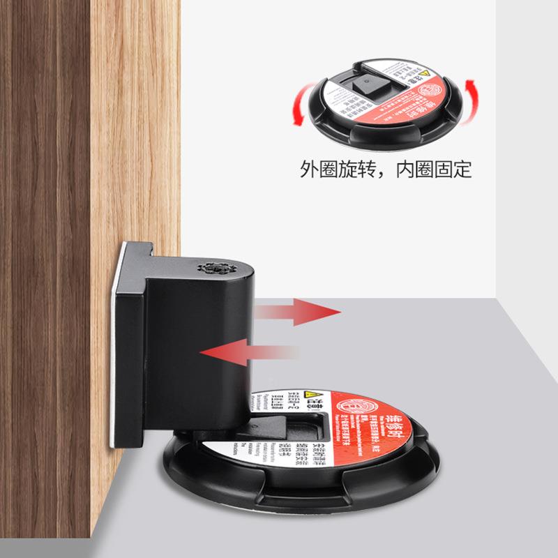 黑色门吸免打孔防间撞门卧室防风地吸生机械地吸无磁旋转挡333231