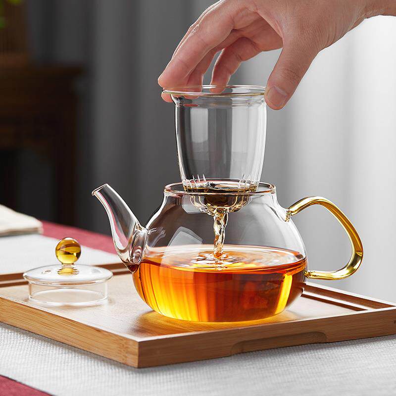 玻璃茶壶耐高具温茶水分过离滤茶泡器单壶家用红茶茶套装冲XH-442