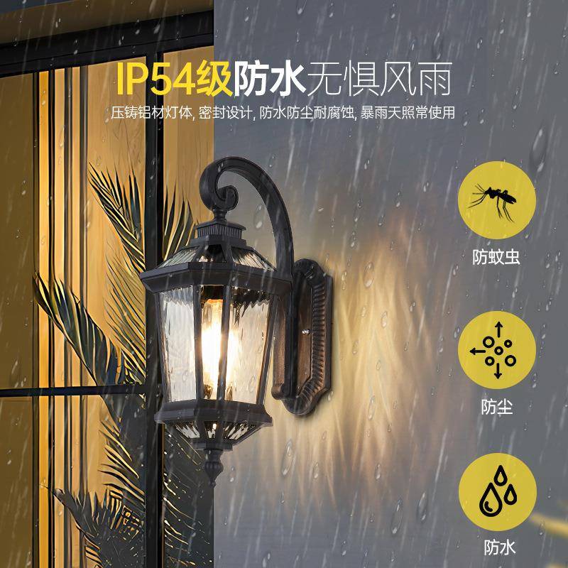 户外壁灯美式防水过道走廊台灯欧HDS-ZTD8式仿古室外庭阳别墅院大
