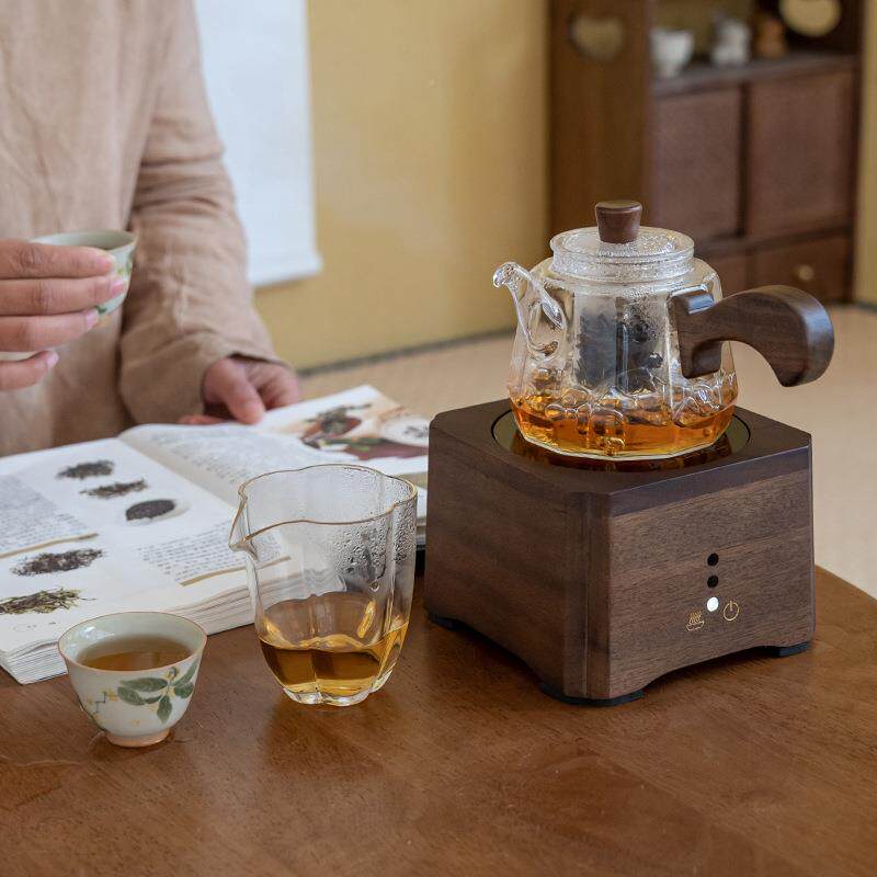 侧把煮茶玻硼璃壶茶壶八角玲珑壶电陶炉茶围炉煮茶高82497壶硅玻