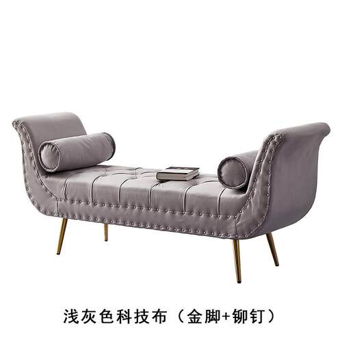 床尾凳布艺美式换凳头床榻卧式D-1811沙发室床前衣床床凳换间凳