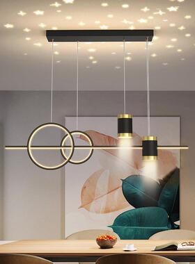 餐厅厅吊灯现代简约创意长条餐桌饭吧灯具设性计77377师极简个餐