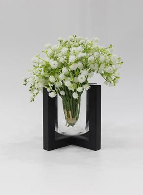 现架子+罩代约简假水花插酒装饰家居摆店件组合饰品样板别墅酒店