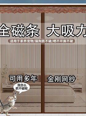 全条金网防蚊磁门帘夏魔术贴季新款家刚用卧室lTJkTlYa防蝇纱门自