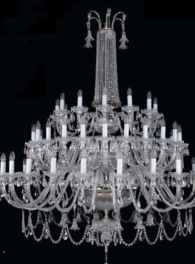 宴厅礼宴客酒店工程大会厅吊大50822型水晶吊灯欧式复式楼厅别墅