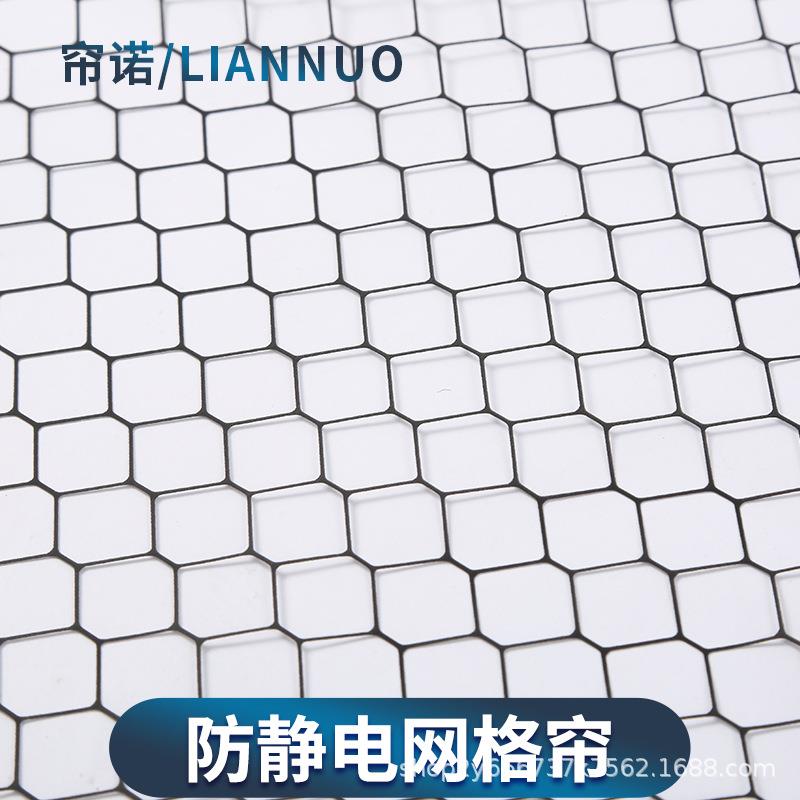防静格帘PVC黑色帘环LN-20220保阻燃防尘网透明洁净棚隔断电窗网
