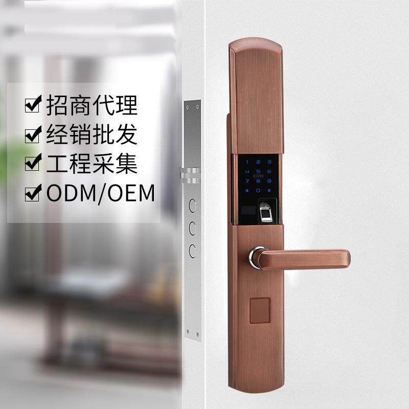 JXD3指纹解锁JXD-3家防用盗门卡开锁全自动房门密码-锁进户门智能