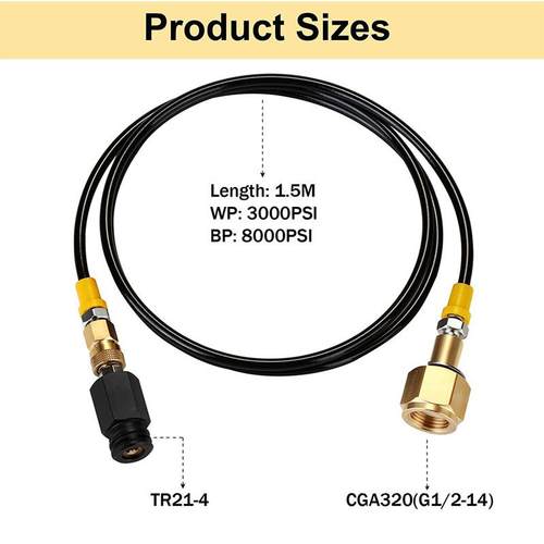 气泡水水连接WOAO管21.-14/C8GA3201.5米苏打机带过滤网充气管连