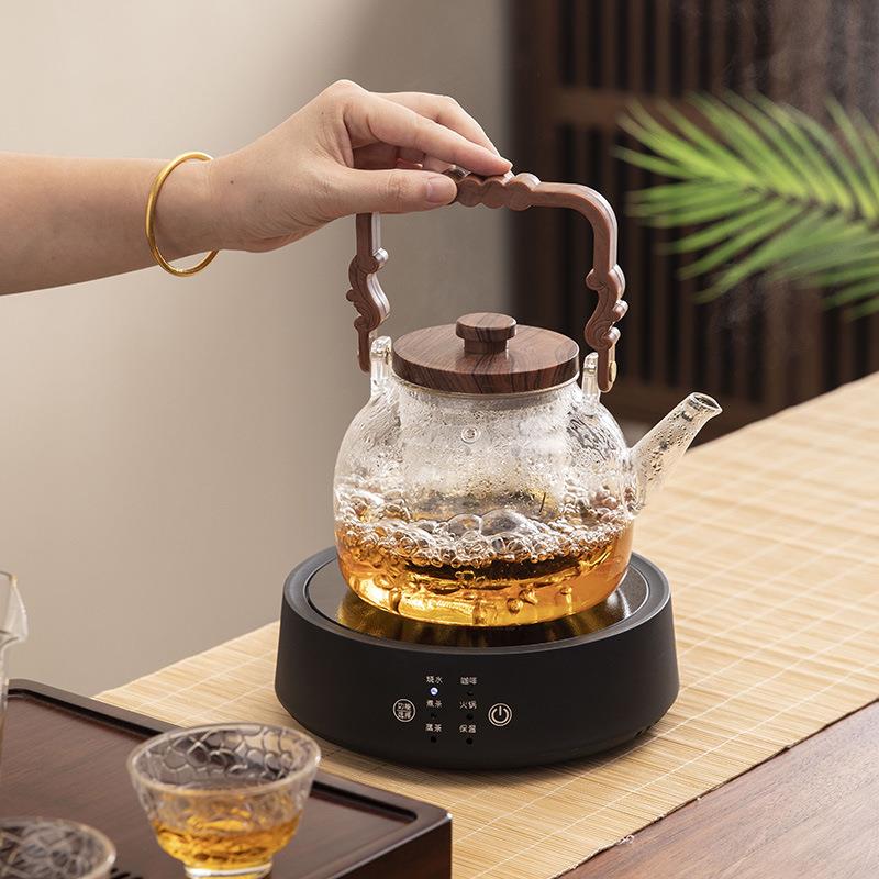 创意晶电陶炉水煮茶器耐热玻围炉璃壶高茶档智能煮茶炉0000烧水壶