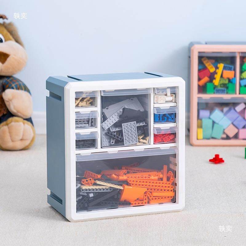 收盒木分纳类盒小颗粒玩具零件抽式lego屉分格柜拼BVH装积整理箱