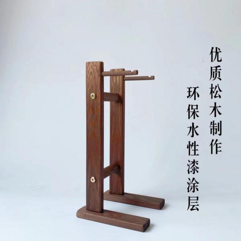 架实木铜锣子桌面架铜挂开ETR锣道锣架子