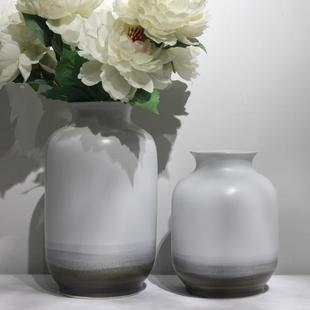 欧式手绘陶瓷花瓶摆视件客居厅插卉花OOJ桌面电柜卧室简约花家装