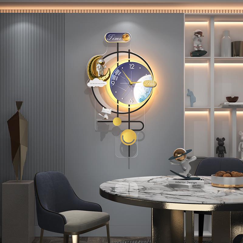 创意艺挂钟现代轻CDK35奢创意家客用厅术厅大气钟表时尚餐装饰时