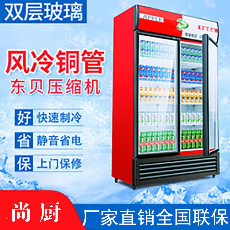 尚厨市冷藏展示柜立饮料柜保鲜柜柜式商用636冰单双门超冰箱啤酒