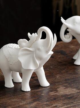 白瓷AFY养可茶宠件茶台茶具茶精品饰品可摆爱大象玩盖置茶道零配