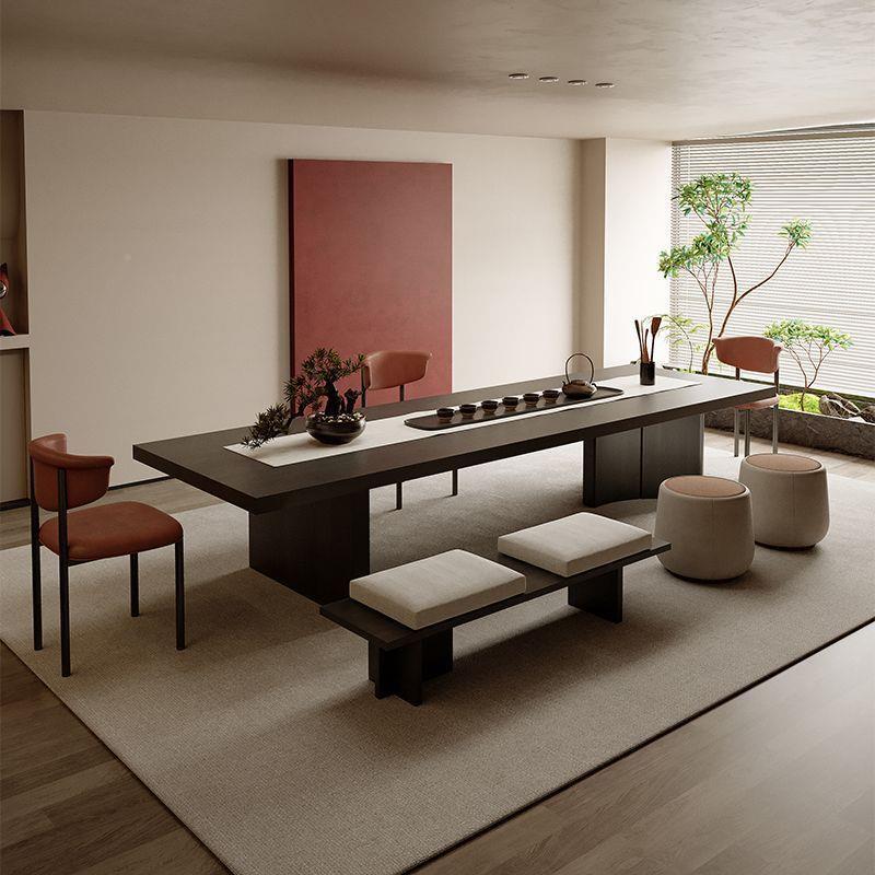 大板直拼全椅实现代轻奢风大木茶台客厅办公室接待洽喝RSN茶桌谈