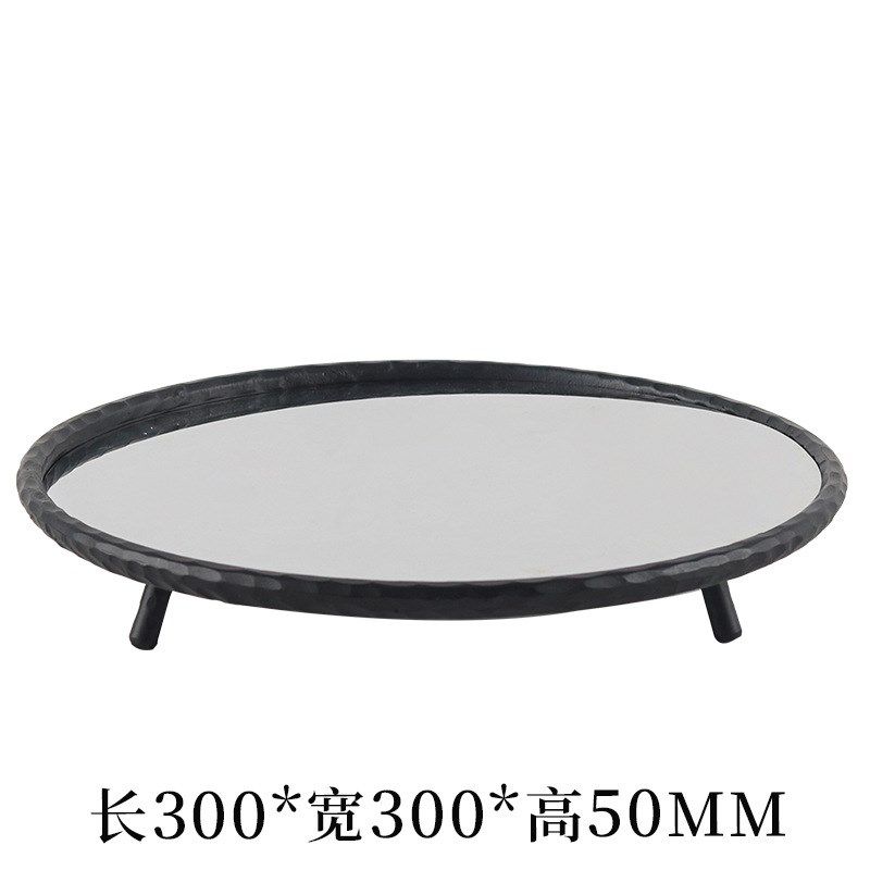 现代轻奢法式金属镜面托盘家用样板房装饰陈列高端圆形收纳盘摆件,特色手工艺,其他特色工艺品,淘宝优惠券,粉丝福利购,淘宝优惠卷